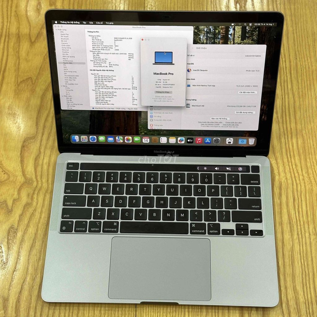 Apple Macbook Pro M1 16GB/256GB Xám. Mua bán Laptop tại Quận Cầu Giấy Hà Nội được đăng bởi Mạnh Cường hình 1