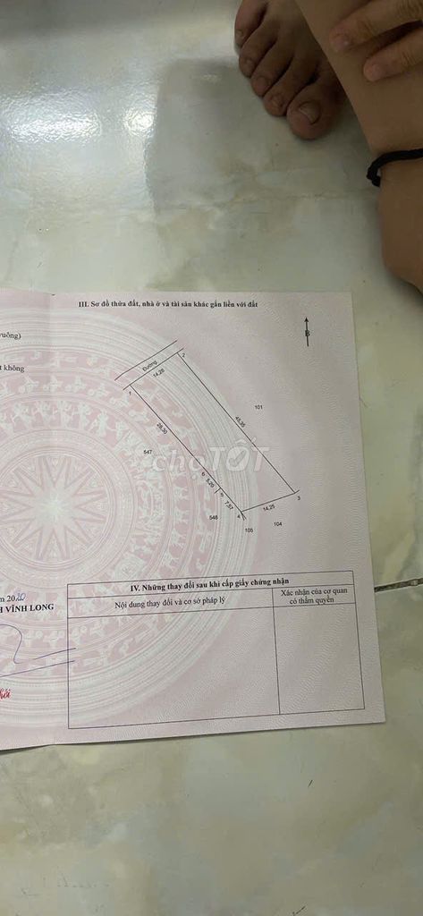 BÁN ĐẤT CHUYỂN TRỒNG LÚA – XÃ TRUNG THÀNH, VŨNG LIÊM, VĨNH LONG 589M2