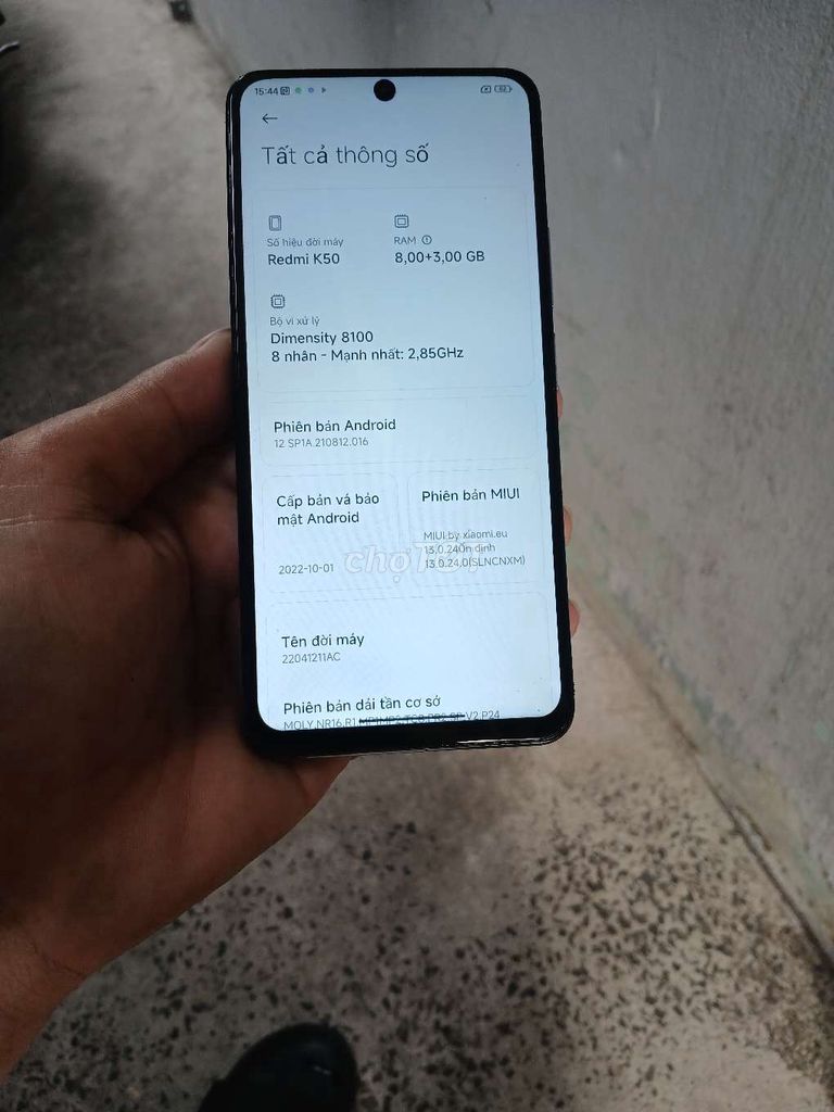 Xiaomi Redmi K50 Xanh 8GB Dimensity 8100. Mua bán Điện thoại tại Quận 12 Tp Hồ Chí Minh được đăng bởi hà anh hình 1
