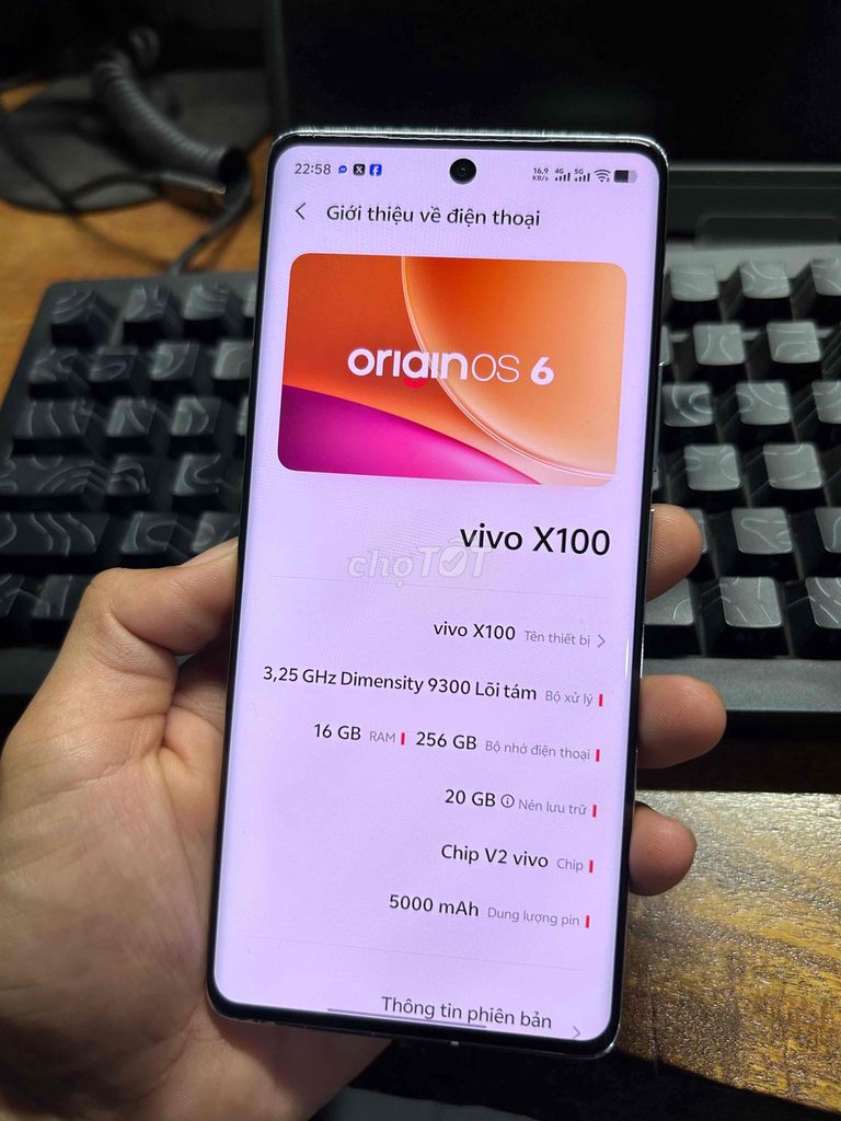 Vivo X100 16GB/256GB Trắng Full Box. Mua bán Điện thoại tại Huyện Hòa Thành Tây Ninh được đăng bởi Qwerty hình 1