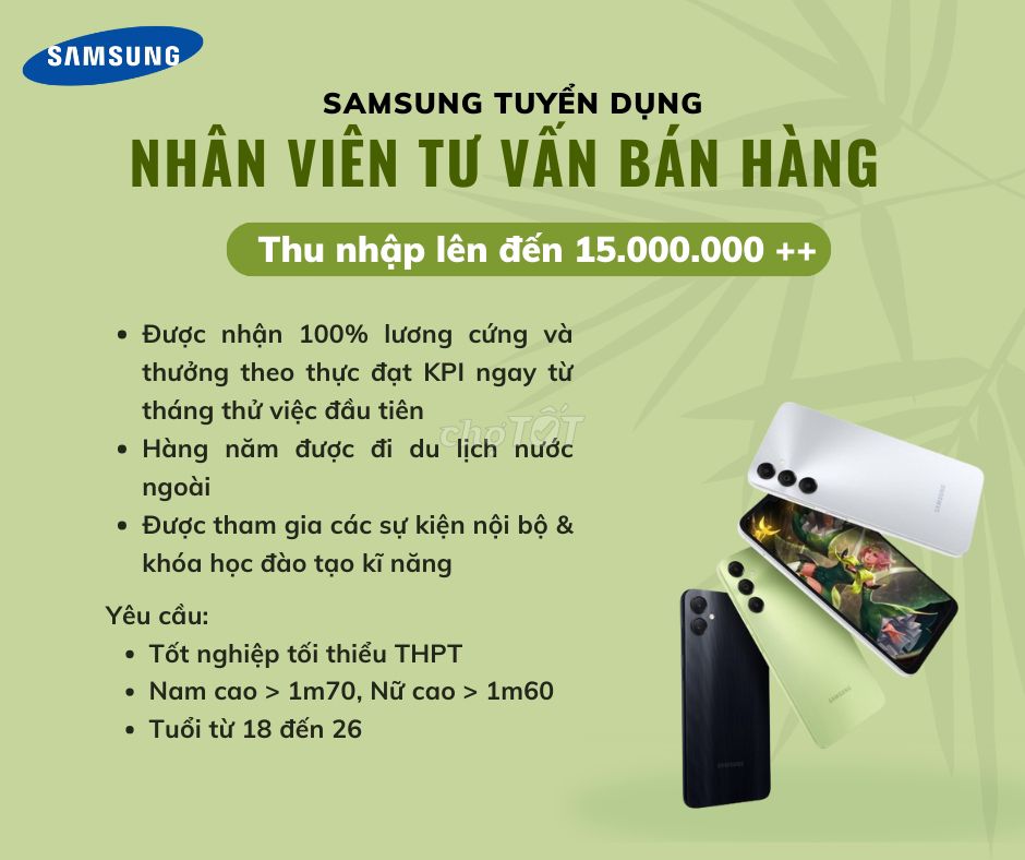 NV TƯ VẤN BÁN HÀNG ĐIỆN TỬ NHÃN HÀNG SAMSUNG