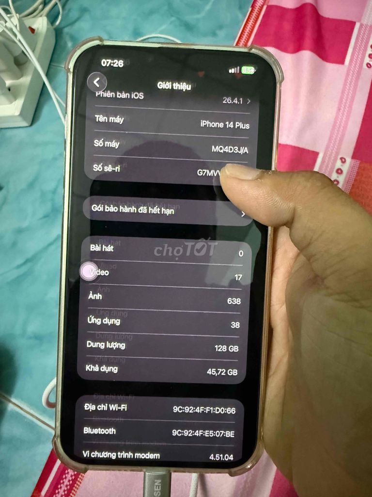 iPhone 14 Plus 128GB Vàng. Mua bán Điện thoại tại Thành phố Biên Hòa Đồng Nai được đăng bởi tran minh hung hình 1