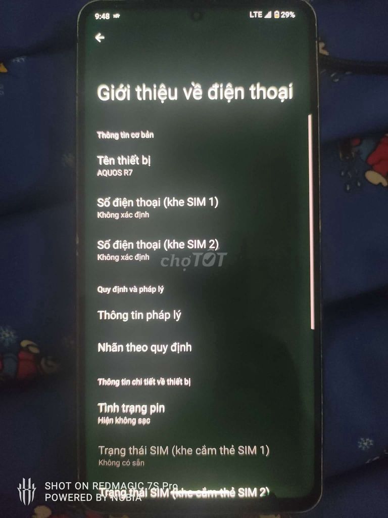 Sharp Aquos R7 2 sim ám nhẹ. Mua bán Điện thoại tại Quận Bình Tân Tp Hồ Chí Minh được đăng bởi Đỗ Dũng hình 1