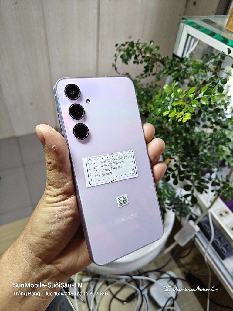 Samsung A55 5G R8+128 mới 99 zin 100. Mua bán Điện thoại tại Huyện Trảng Bàng Tây Ninh được đăng bởi Sun Mobile Shop Điện Thoại Trảng Bàng Tây Ninh 01 hình 1