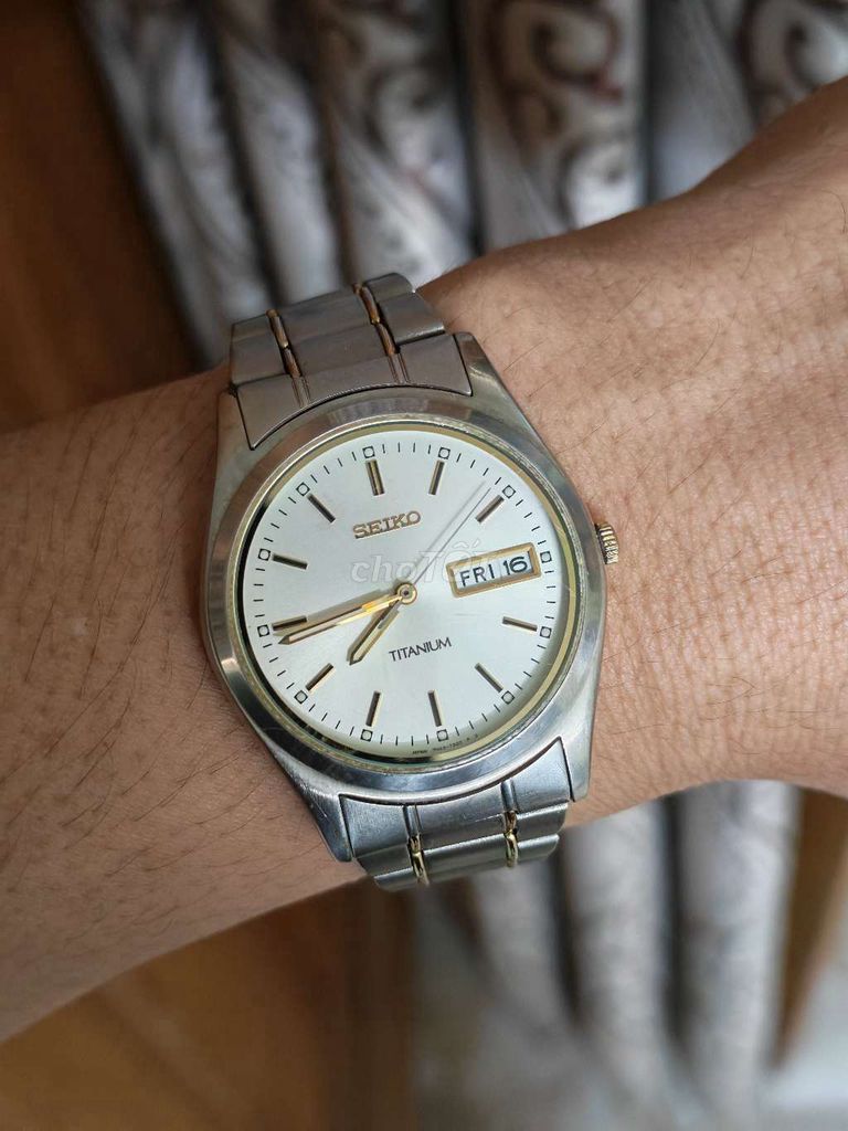 Đồng hồ Seiko Nam Titanium Bạc. Mua bán Đồng hồ tại Thành phố Nam Định Nam Định được đăng bởi Shop Đồng Hồ Si Nhật hình 1