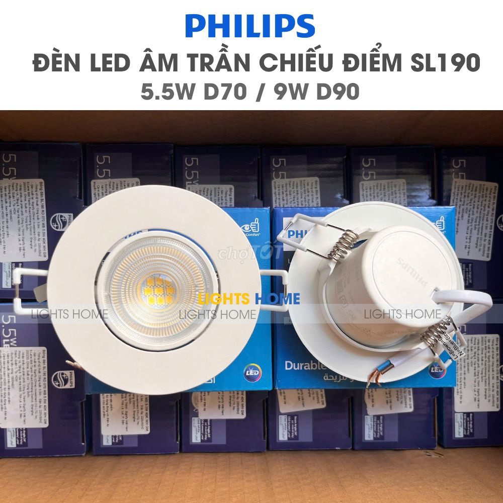 Đèn chiếu điểm Philips 5.5W D70 mẫu mới, giá rẻ