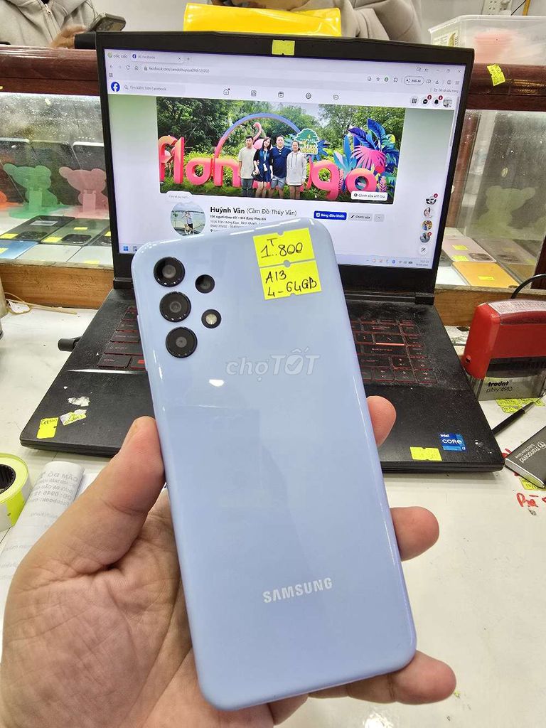 Samsung A13 4GB/64GB Xanh nhạt. Mua bán Điện thoại tại Thành phố Long Xuyên An Giang được đăng bởi Facebook Cầm Đồ Thúy Vân hình 1