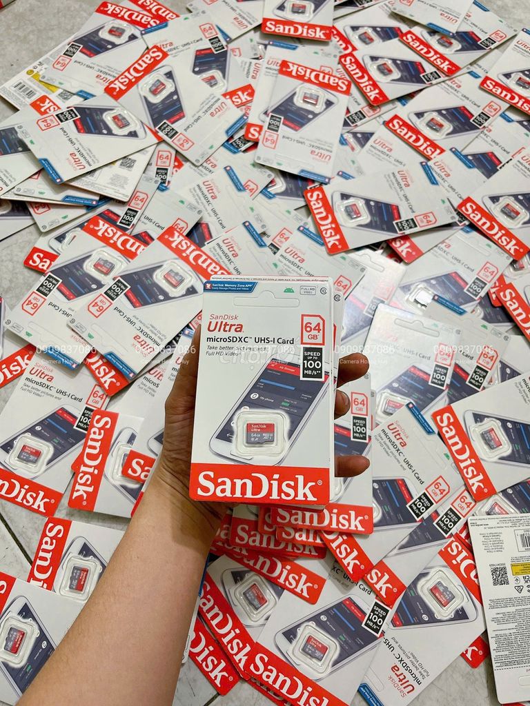 Thẻ nhớ SanDisk Ultra microSDXC UHS-I 64GB. Mua bán Phụ kiện (Màn hình, Chuột...) tại Quận Tân Phú Tp Hồ Chí Minh được đăng bởi Camera năng lượng mặt trời hình 1