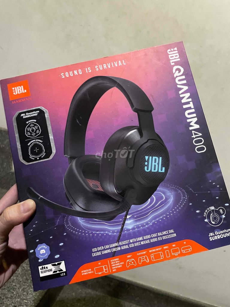 Tai nghe gaming JBL Quantum 400 Đen USB Type-C. Mua bán Tivi, Âm thanh tại Quận Gò Vấp Tp Hồ Chí Minh được đăng bởi Dustin hình 1