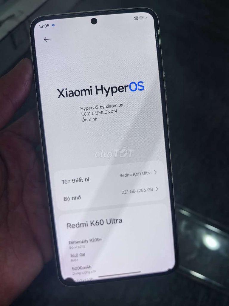 Xiaomi K60 Ultra 16GB/256GB Xám. Mua bán Điện thoại tại Huyện Bình Chánh Tp Hồ Chí Minh được đăng bởi Huỳnh Tấn Hậu hình 1