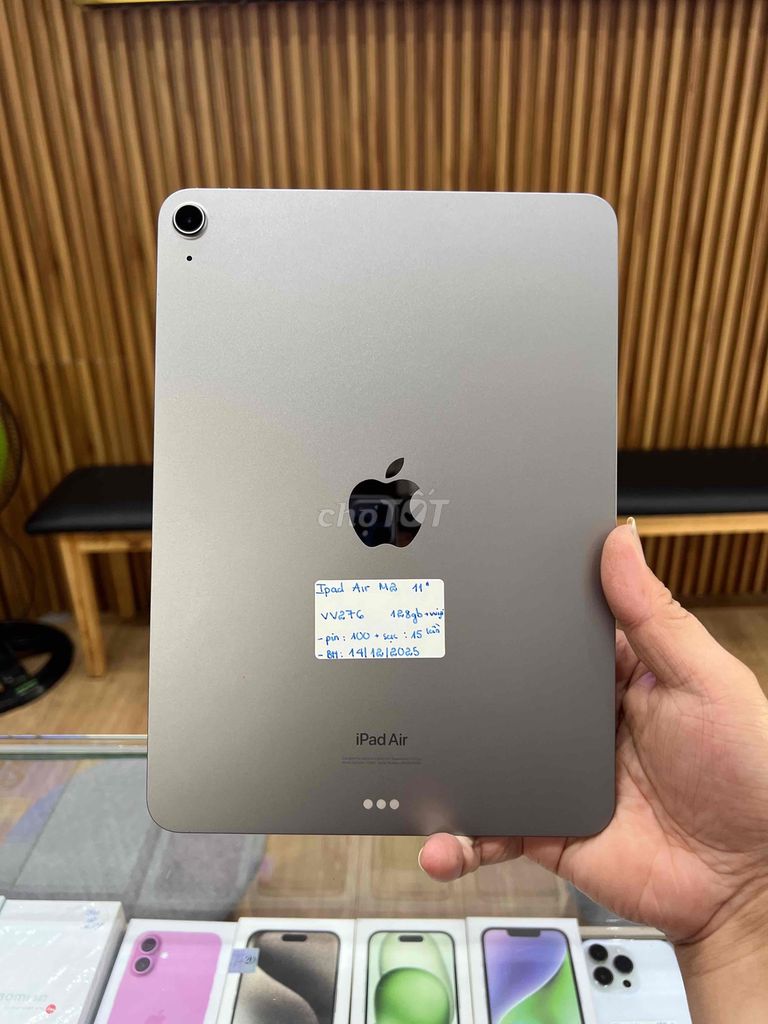 IPad Air 6 M2 128GB WiFi sạc 15 lần BH 14/12/2025