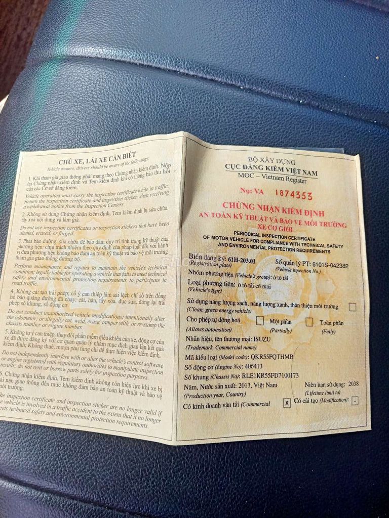 Cần bán xe tải Isuzu. Mua bán Xe tải, xe ben tại Thị xã Bến Cát Bình Dương được đăng bởi Tuyen Hp hình 7