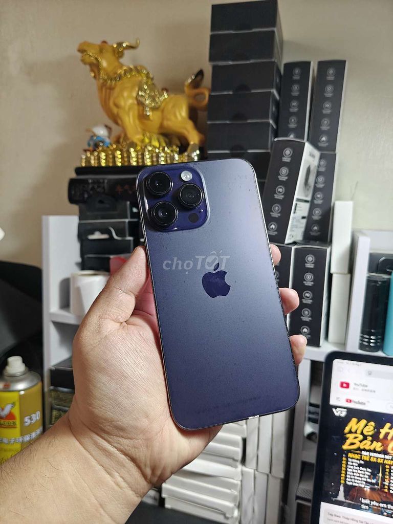 14 Promax 256GB Tím 2 sim vật lý. Mua bán Điện thoại tại Quận Tân Bình Tp Hồ Chí Minh được đăng bởi TÁO BI STORE CHUYÊN IPAD ZIN CHẤT hình 1