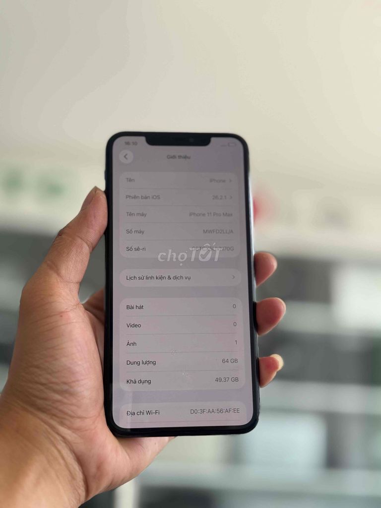 iPhone 11 Pro Max 64GB Xám Đã dùng. Mua bán Điện thoại tại Thành phố Buôn Ma Thuột Đắk Lắk được đăng bởi Cầm Đồ PHÚT 89  hình 1