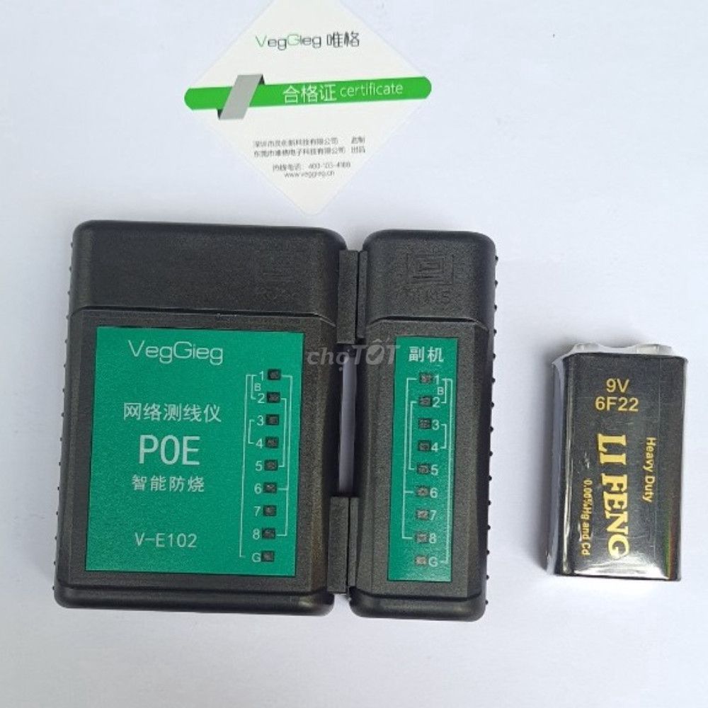 Máy Test Mạng POE VEGGIEG V-E102 Đa Năng