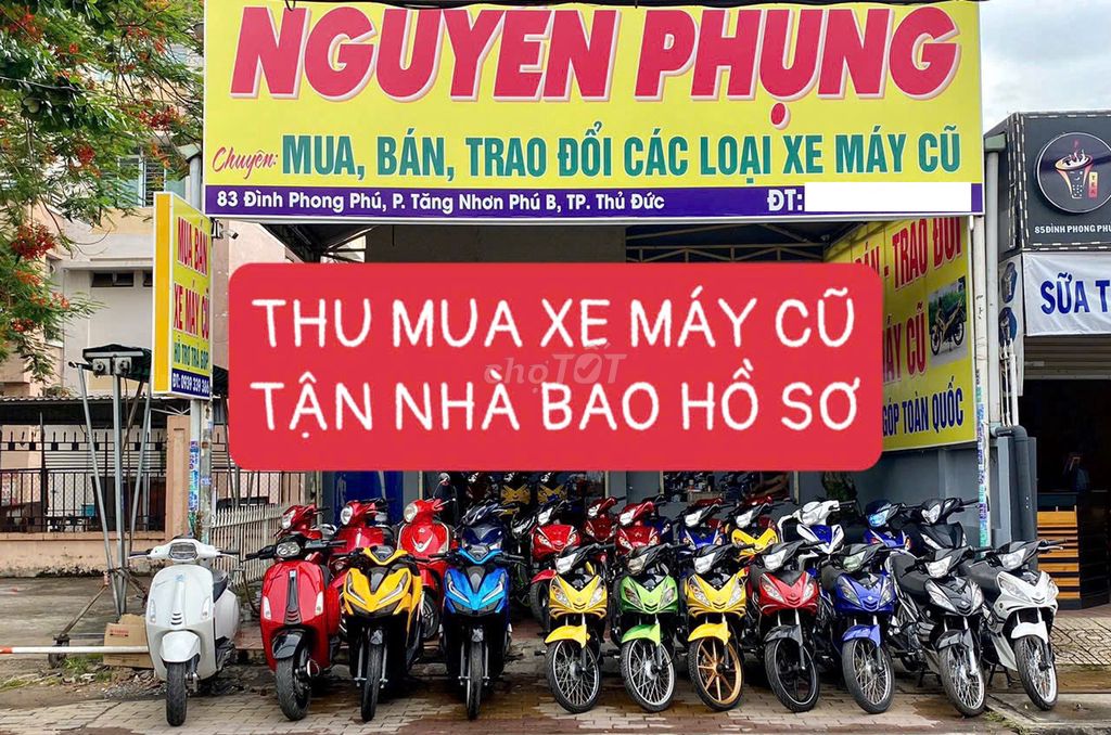 THU MUA XE MÁY CŨ TẬN NHÀ NHANH, BAO GIẤY TỜ