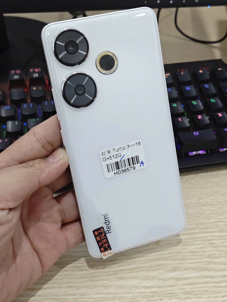 Xiaomi Redmi Turbo 3 16/512 Trắng sạc 90w có COD. Mua bán Điện thoại tại Quận Ba Đình Hà Nội được đăng bởi Android Top hình 1