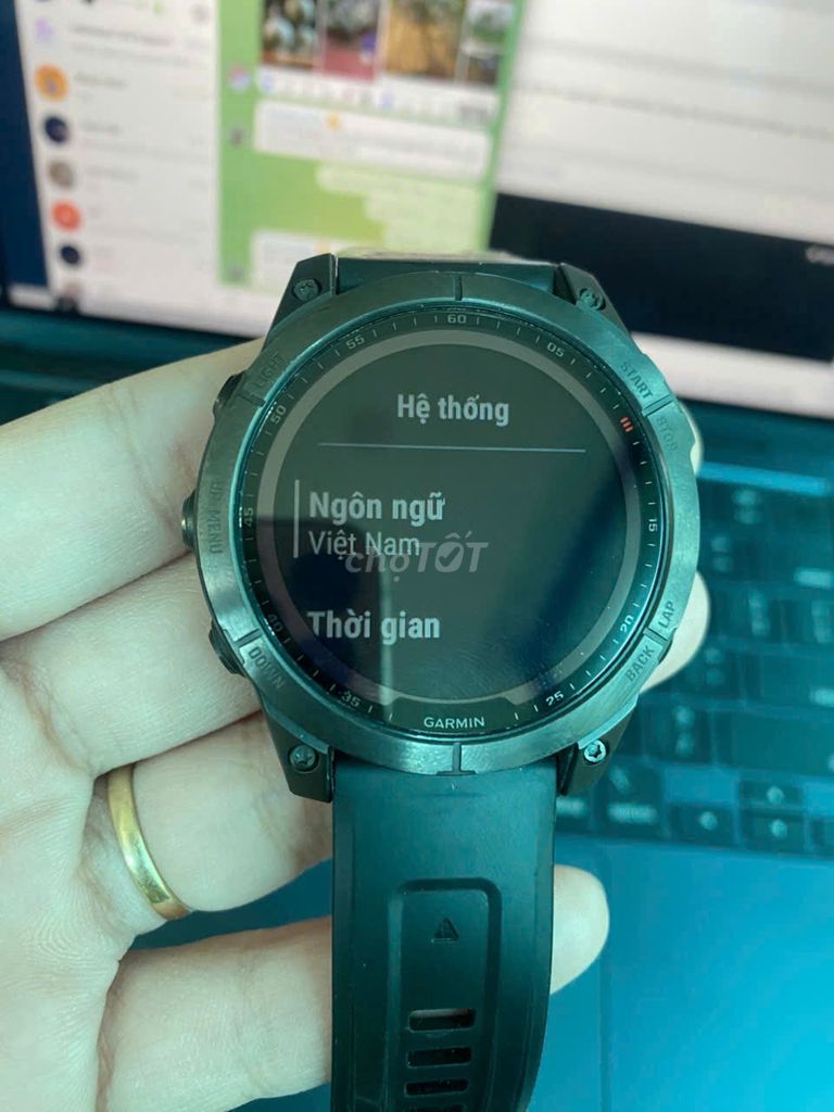 Garmin Fenix 7 Solar Sapphire siêu đẹp, 47mm