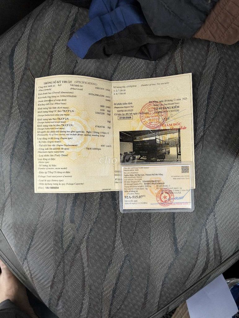 Photon tải 3,2 t mui bạt sx 2007. Mua bán Xe tải, xe ben tại Huyện Đại Lộc Quảng Nam được đăng bởi Khac son  hình 5