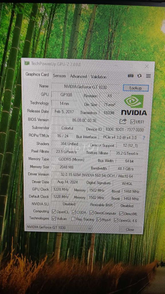 Card đồ họa Colorful GT 1030 2GB. Mua bán Linh kiện (RAM, Card...) tại Huyện Tân Hiệp Kiên Giang được đăng bởi Trần Kiên hình 1
