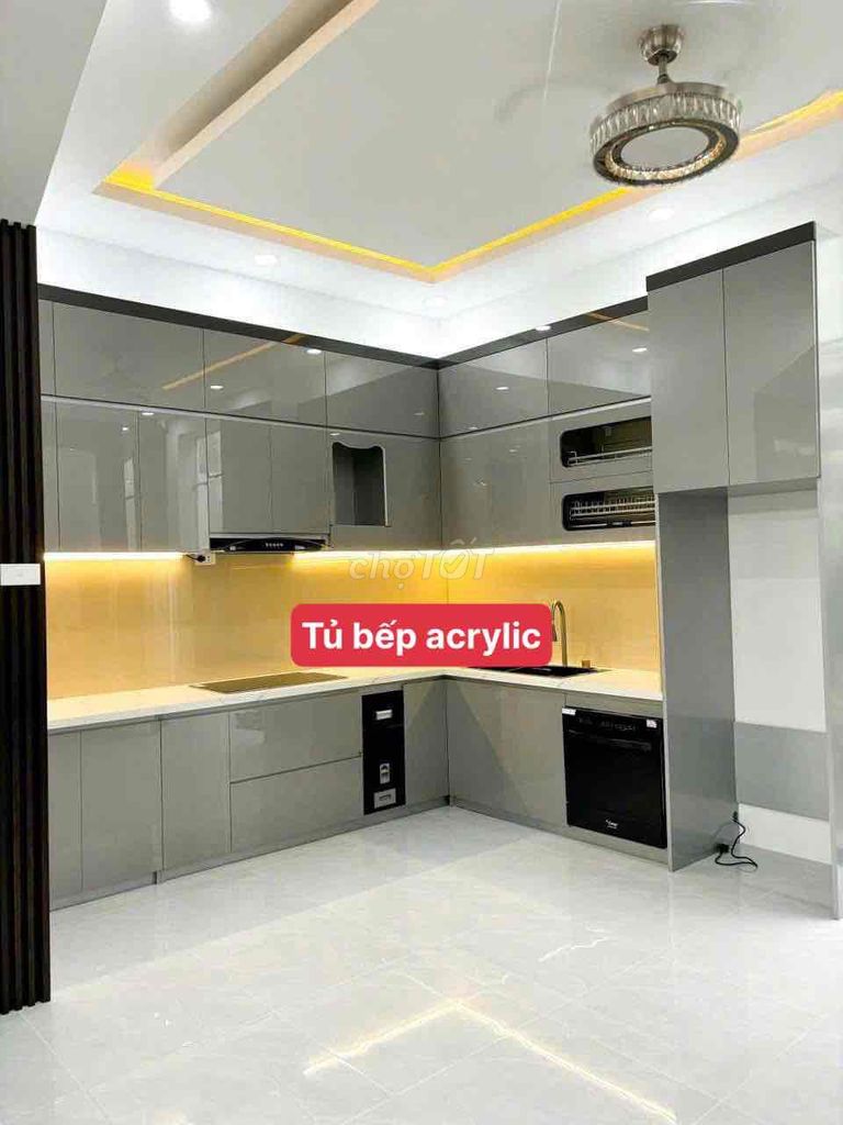 Tủ bếp Acrylic Nhựa Xám Hiện đại. Mua bán Tủ, kệ gia đình tại Quận Bình Tân Tp Hồ Chí Minh được đăng bởi Nội Thất Phúc Trường An hình 1