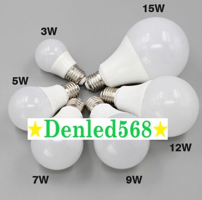 Bóng Led bulb 3w 5w 7w 9w 12w 15w Trắng/ Vàng