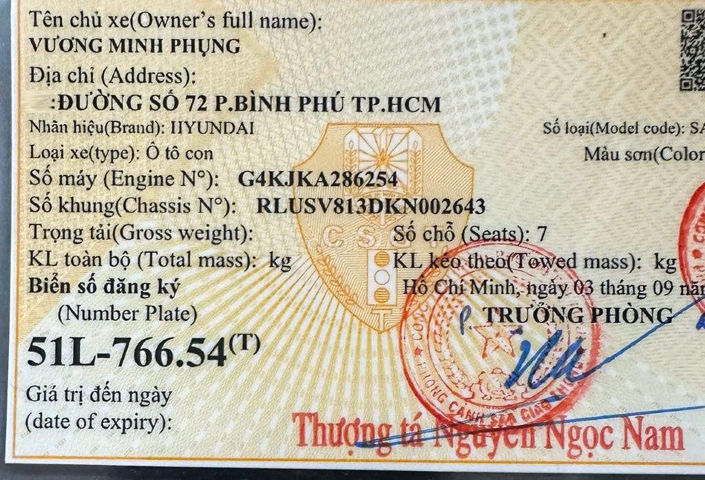 CHÍNH CHỦ BÁN: Hyundai Santafe 2.4L Premium HTRAC. Mua bán Ô tô tại Quận 6 Tp Hồ Chí Minh được đăng bởi Vương Minh Phụng hình 20