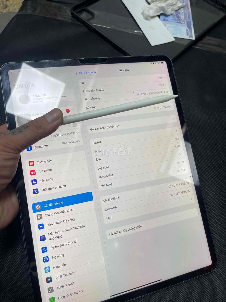 bán gấp Ipad Pro 12.9 2018 64G Wifi