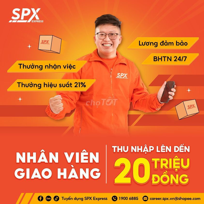 [PHÚ TÂN - CÀ MAU] TUYỂN SHIPPER CÓ LƯƠNG ĐẢM BẢO