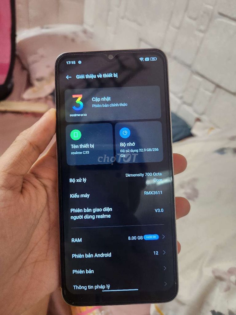 Thanh lí đt Realme C33 8/128gb màu bạc