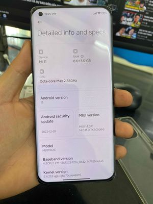 Xiaomi Mi 11 sn 888/8g/256g bản xách tay