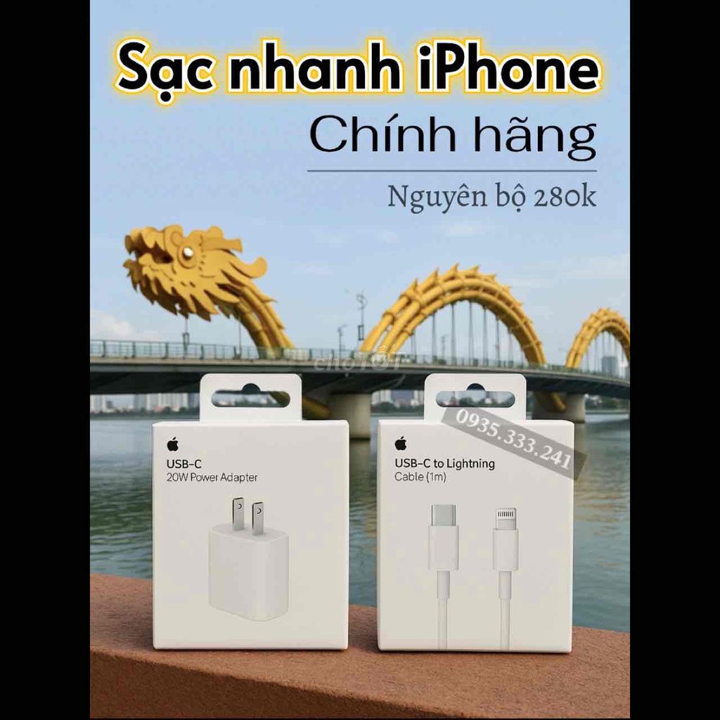 Sạc nhanh iPhone chính hãng bộ củ dây iP 15 16 17. Mua bán Phụ kiện (Màn hình, Chuột...) tại Quận Thanh Khê Đà Nẵng được đăng bởi Bi Nguyễn  hình 1