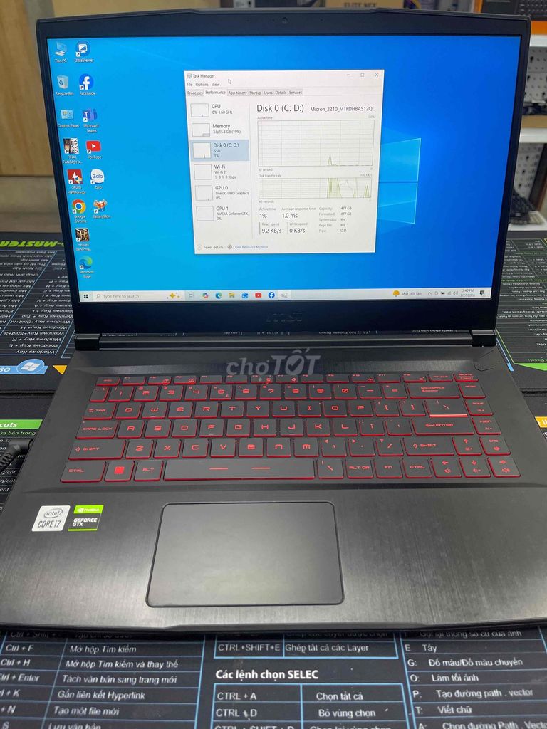 MSI GF63 Thin 10SC i7-10750H 16GB/512GB. Mua bán Laptop tại Quận Tân Phú Tp Hồ Chí Minh được đăng bởi Linh Le hình 1