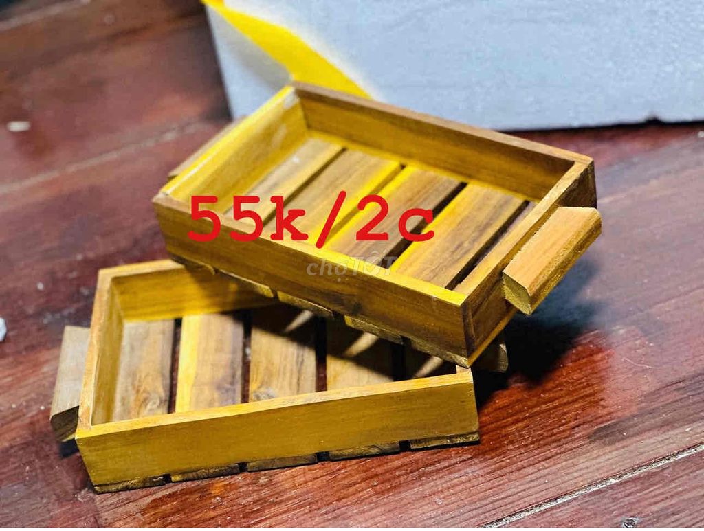 Khay trang trí gỗ nhỏ nâu vàng combo 55k/2c. Mua bán Nội thất, đồ gia dụng khác tại Thành phố Đà Lạt Lâm Đồng được đăng bởi hải nguyễn hình 1