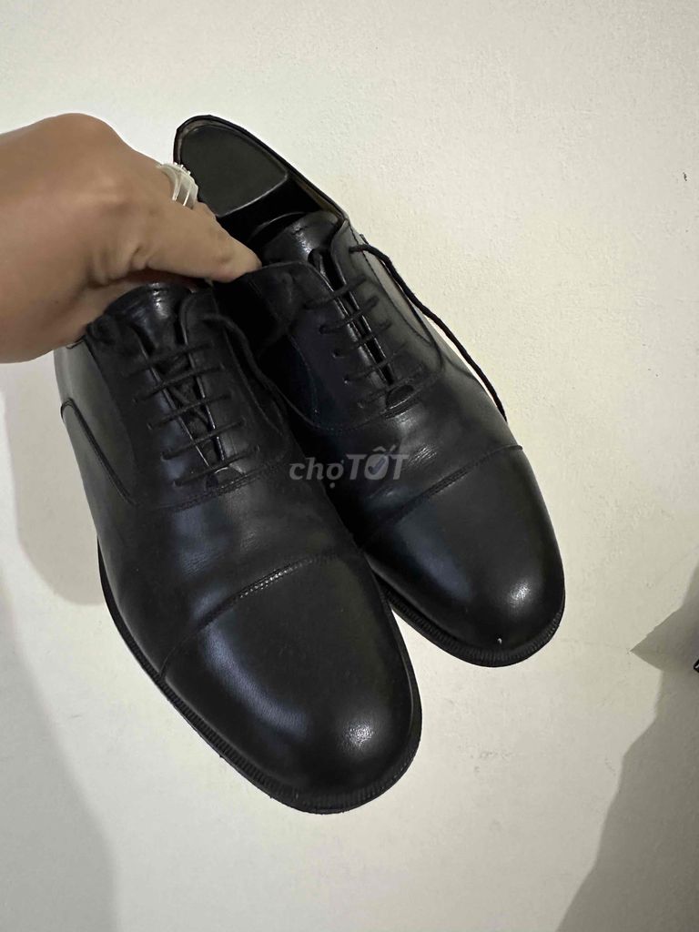 Giày Oxford da thật Giorgio Armani sz 6 sx tại Ý