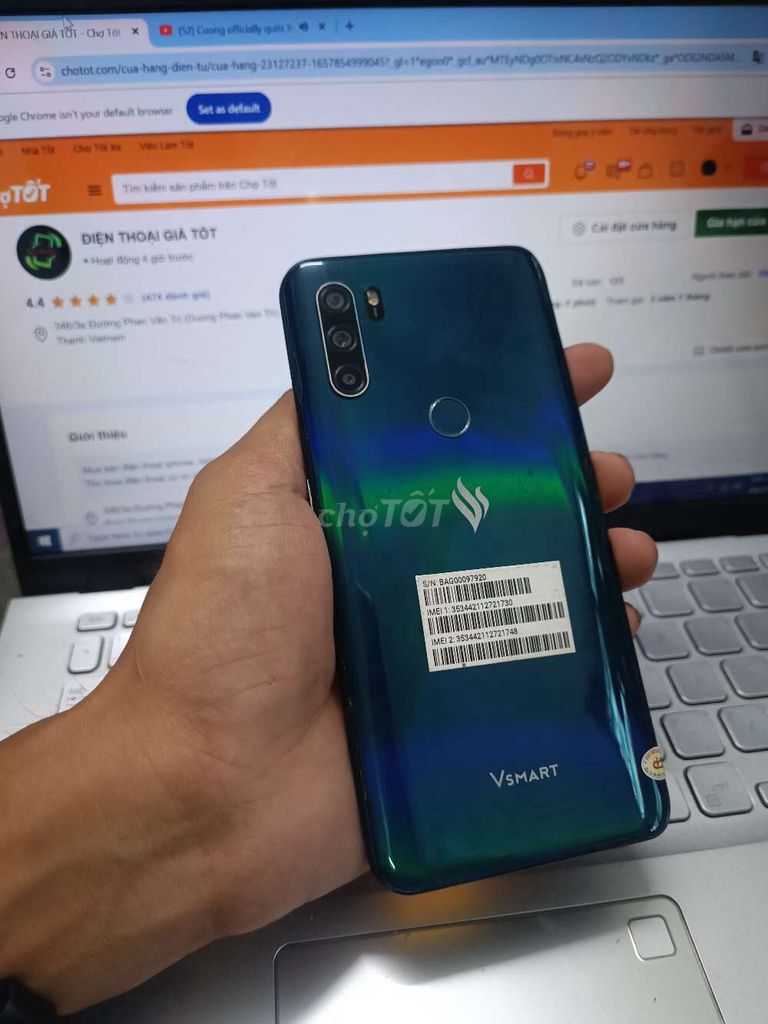 VSMART ACTIVE 3 6GB.64GB PIN 4000 FULL CN MÀN NÉT. Mua bán Điện thoại tại Quận Bình Thạnh Tp Hồ Chí Minh được đăng bởi Dân Mobile hình 1
