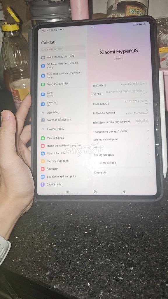 Xiaomi Pad 6S Pro 12.4 inch 8GB/256GB Xám. Mua bán Máy tính bảng tại Quận 5 Tp Hồ Chí Minh được đăng bởi Hội Đồ Điện Tử hình 1