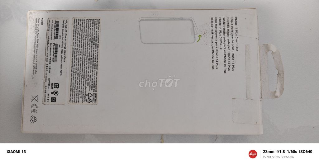 Ốp trong suốt ip15plus chính hãng apple