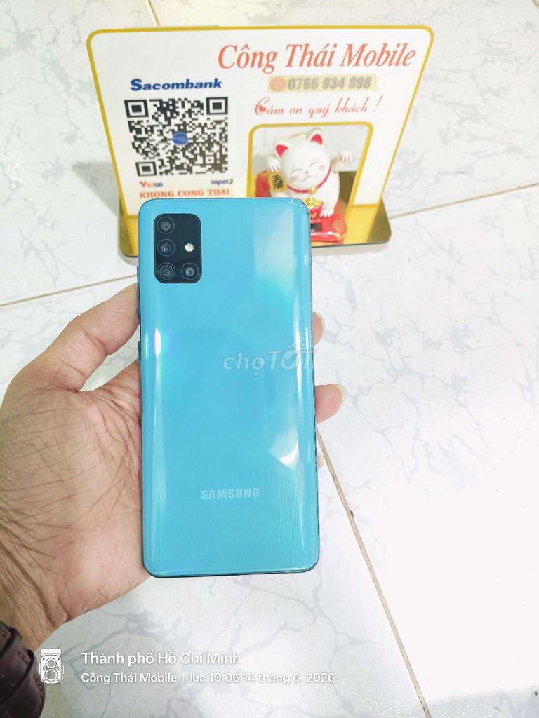 Samsung A51 128GB Xanh NFC vân tay Like New. Mua bán Điện thoại tại Quận Bình Tân Tp Hồ Chí Minh được đăng bởi Công Thái hình 1