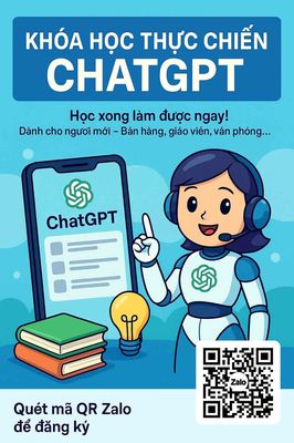 KHÓA HỌC THỰC CHIẾN CHATGPT – HỌC XONG LÀM ĐƯỢC NG. Dịch vụ tại Quận 7 Tp Hồ Chí Minh được đăng bởi Lê Dũng