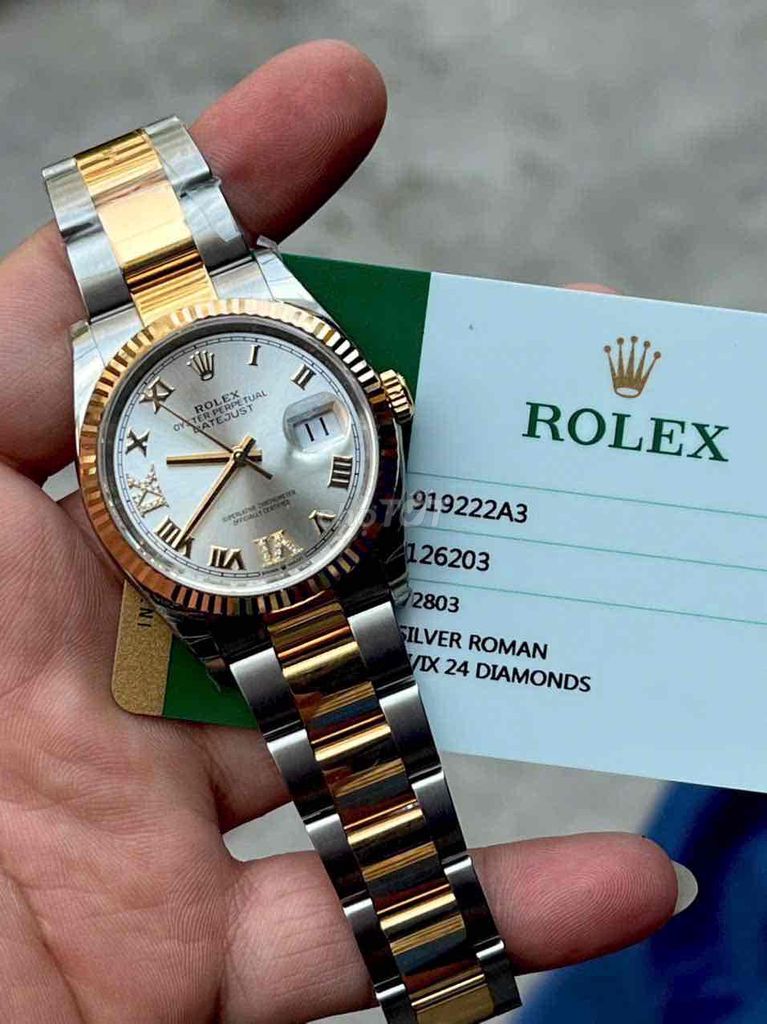 đh Rolex Date Just 126203 thẻ 2018