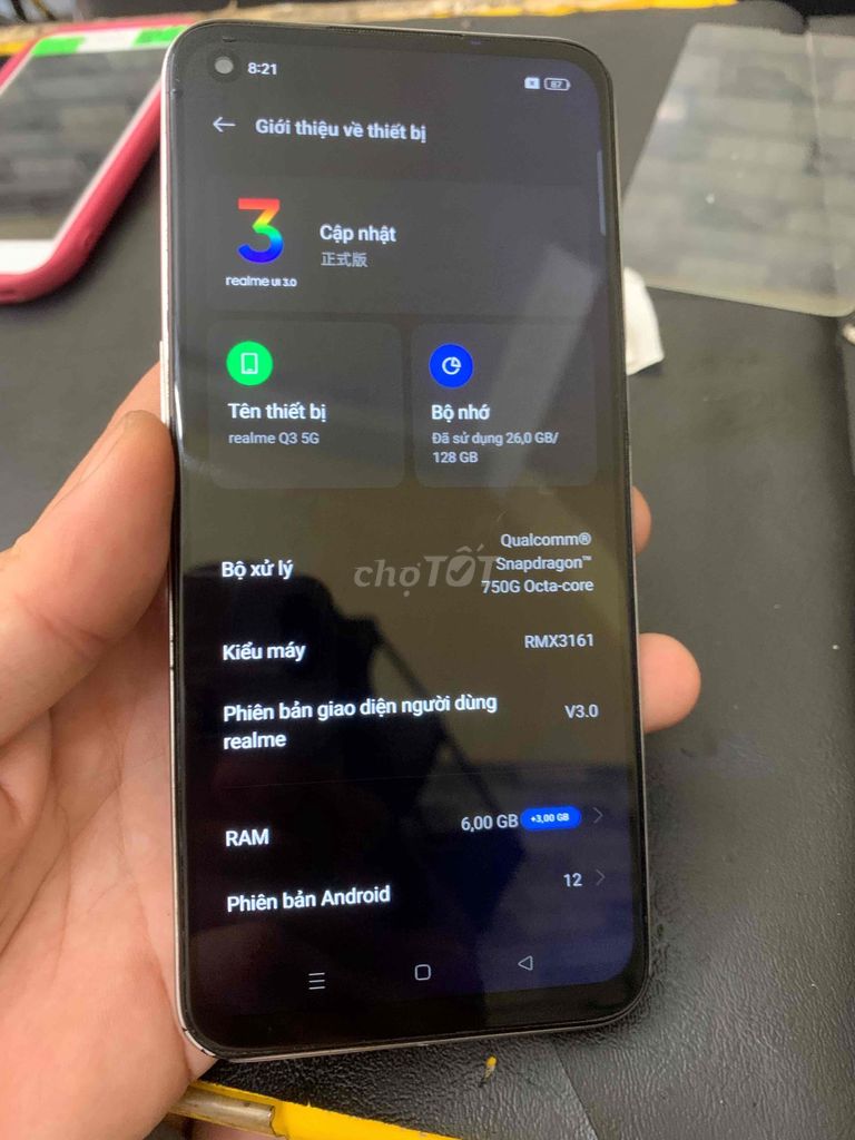 Realme Q3 5G 128GB Trắng. Mua bán Điện thoại tại Quận Bình Tân Tp Hồ Chí Minh được đăng bởi Hồng Thanh hình 1