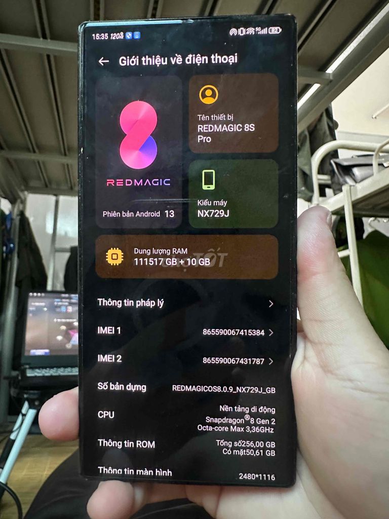 Gaming Phone Redmagic 8S Pro 256GB Đen. Mua bán Điện thoại tại Quận Bắc Từ Liêm Hà Nội được đăng bởi Nghiêm Thuận Thiên hình 1