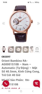 Đồng hồ cơ Orient