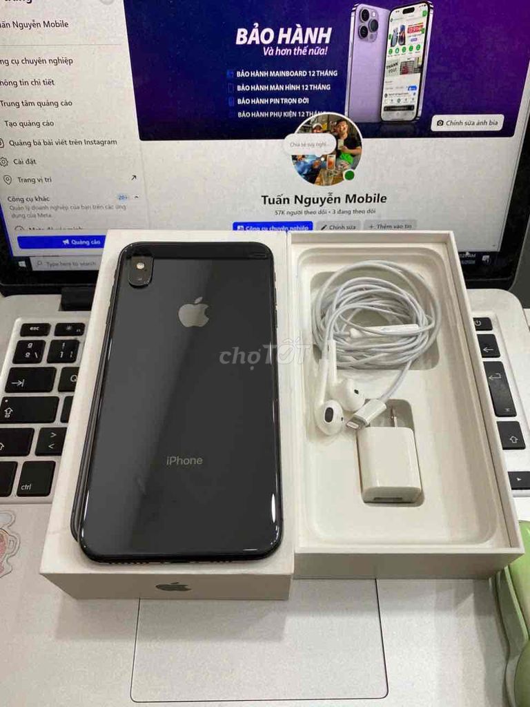 Iphone Xsm 256G Xám  - LLA - Pin 100% new. Mua bán Điện thoại tại Quận 3 Tp Hồ Chí Minh được đăng bởi Tuấn Nguyễn hình 1