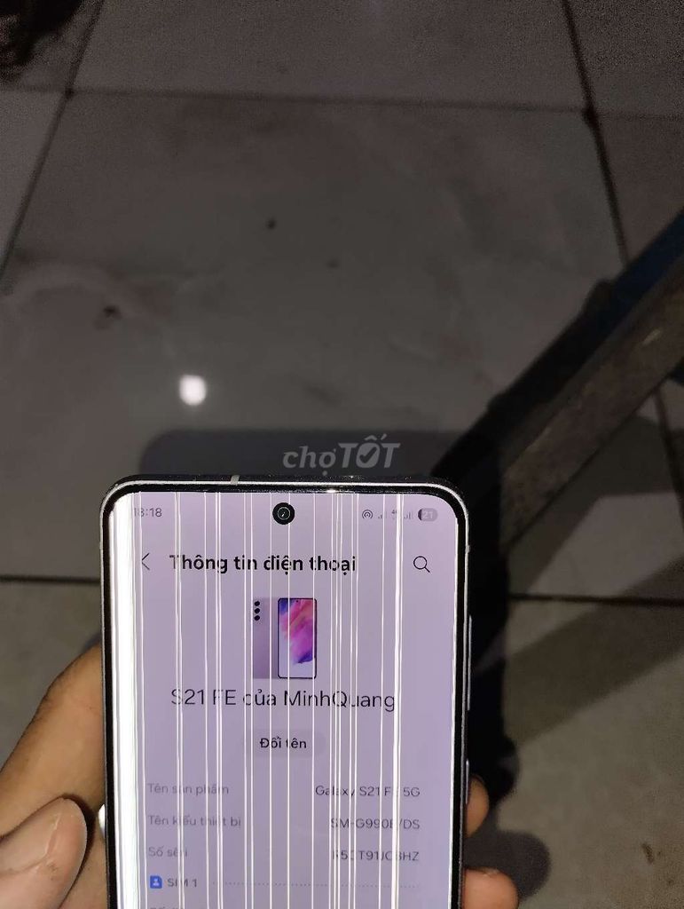Samsung Galaxy S21 FE 5G Tím Đã sử dụng. Mua bán Điện thoại tại Huyện Bình Chánh Tp Hồ Chí Minh được đăng bởi Hải hình 1