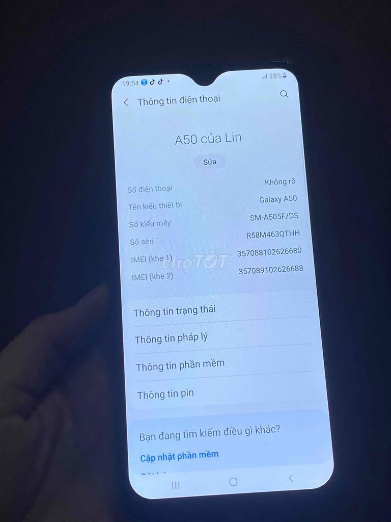 Samsung A50 6/128g bản Việt 2 sim. Mua bán Điện thoại tại Huyện Củ Chi Tp Hồ Chí Minh được đăng bởi Linh hình 1