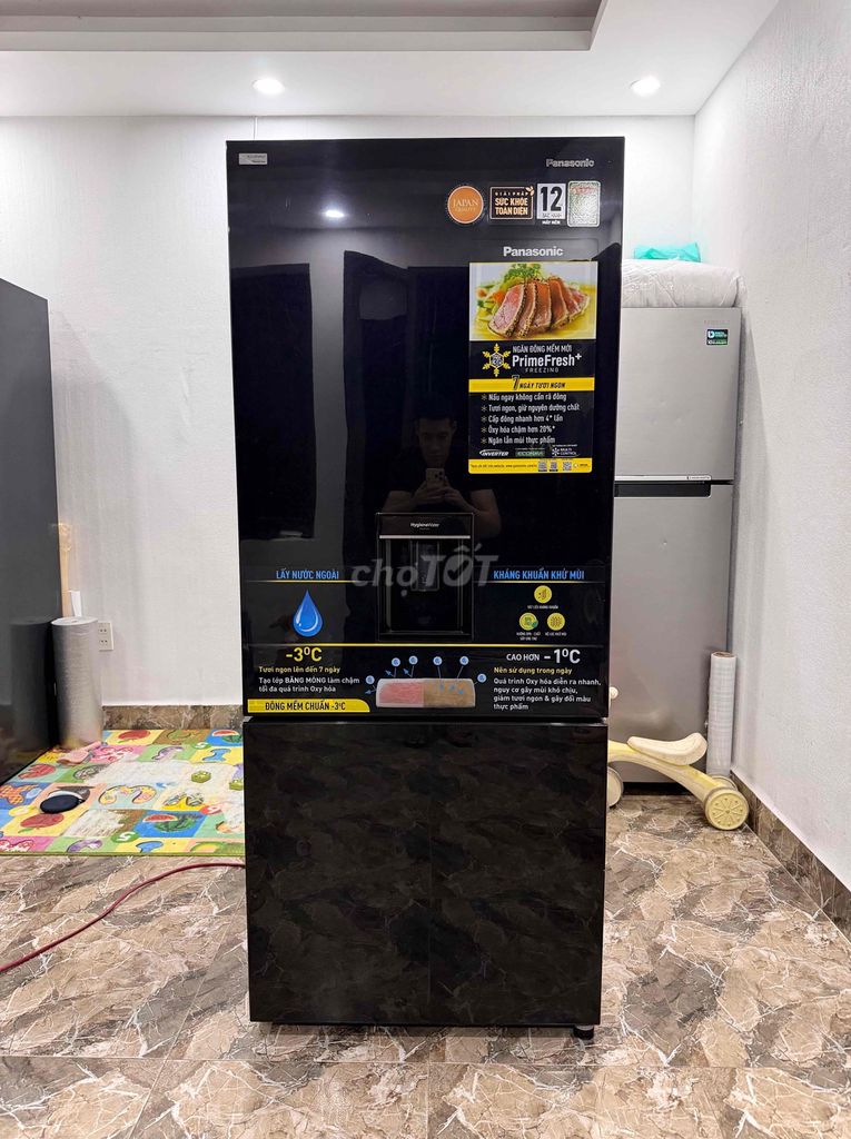Tủ lạnh Panasonic Inverter 380 lít Đen. Mua bán Tủ lạnh tại Quận Lê Chân Hải Phòng được đăng bởi điện lạnh xuân trường hình 1