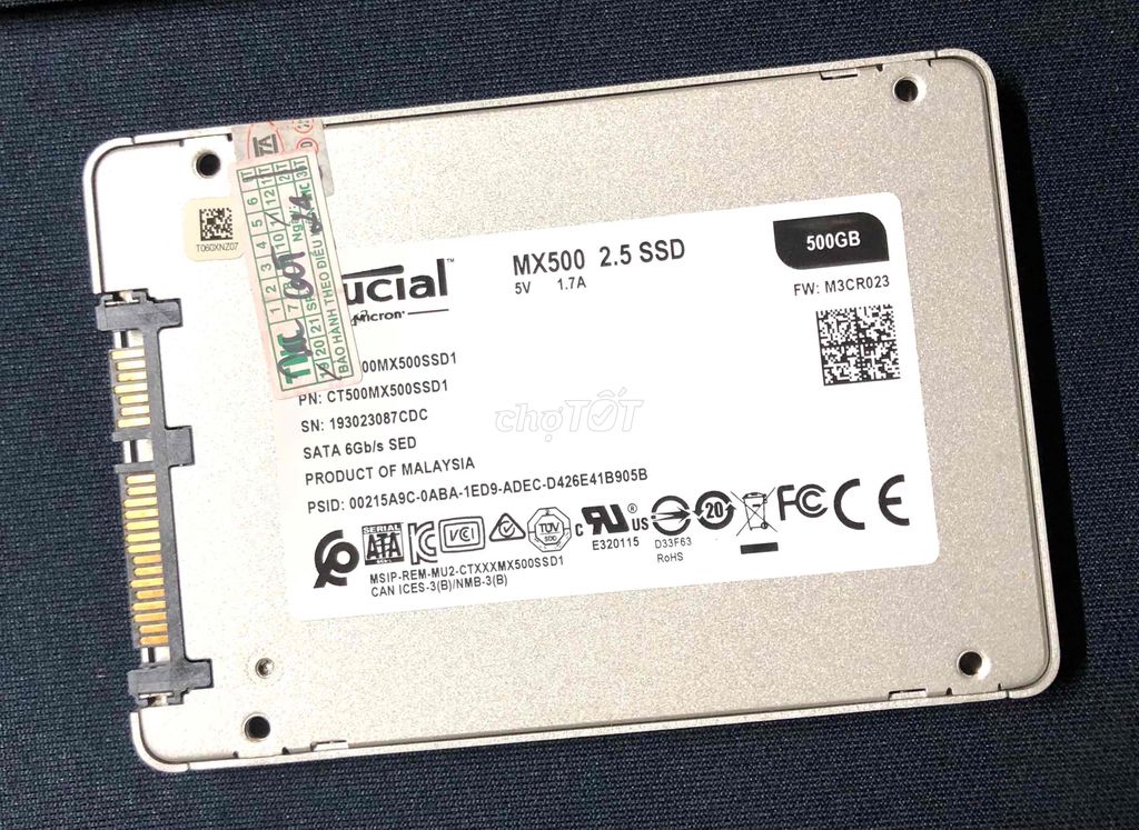 SSD 500G sức khỏe 100%