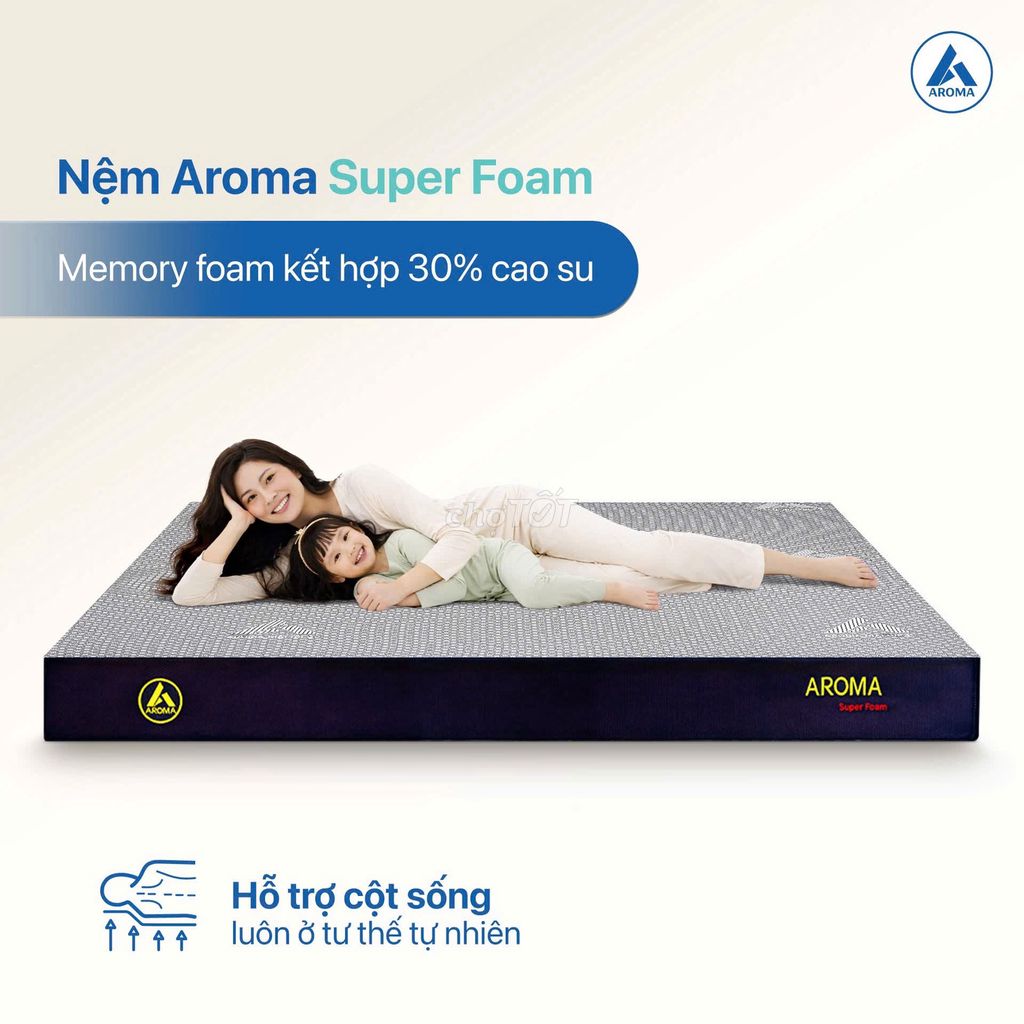Nệm Aroma Super Foam cao su 10 năm. Mua bán Giường, chăn ga gối nệm tại Thành phố Vĩnh Long Vĩnh Long được đăng bởi Long Vĩnh hình 1